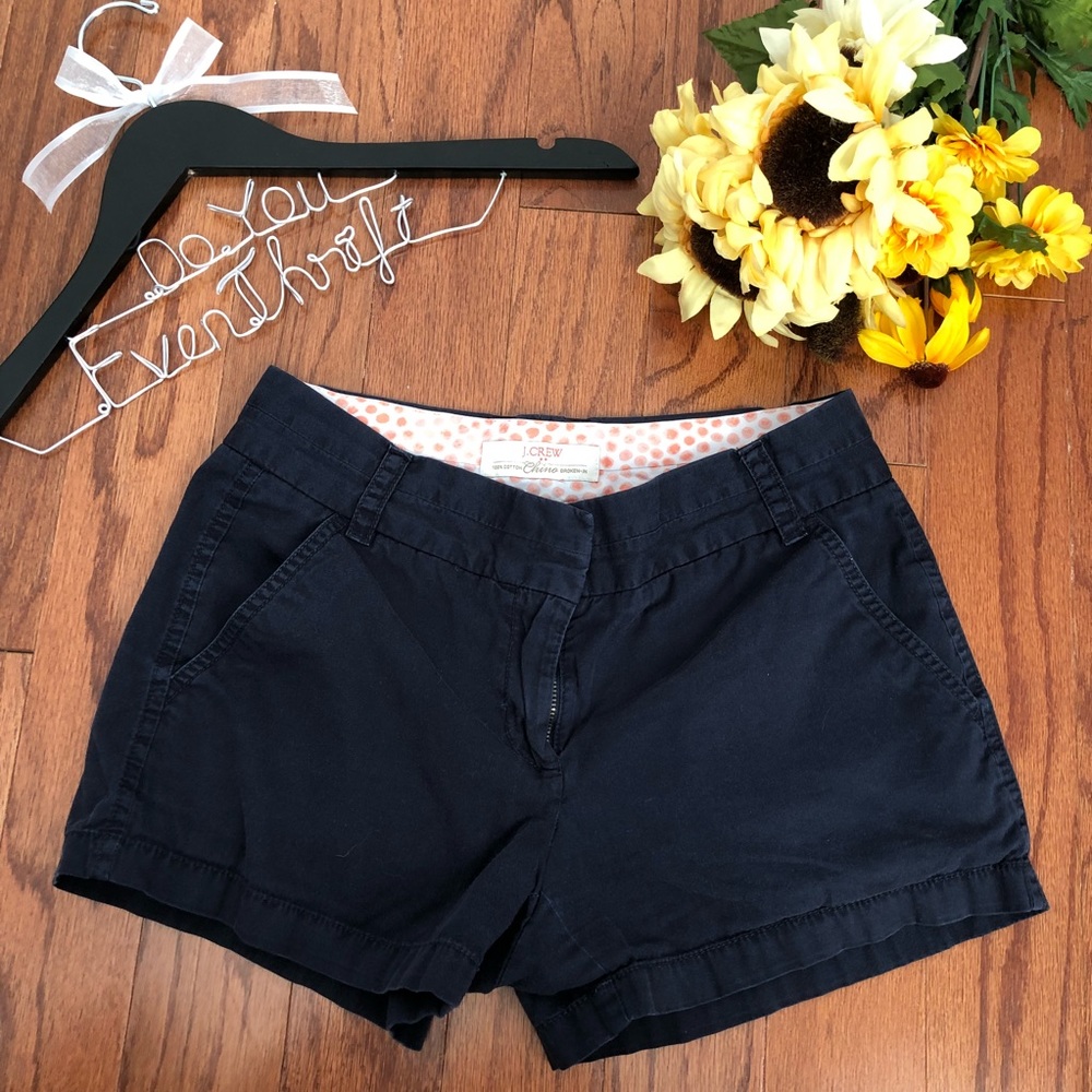J. Crew Chino Shorts Navy Size 0 3” inseam